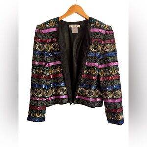 Vintage Beaded Disco Jacket